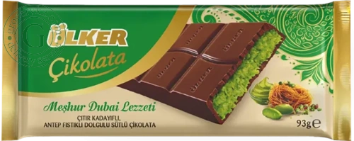 Ulker Dubai chocolate bar, 93 g