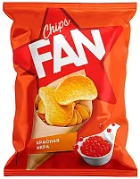 Fan potato chips, red caviar, 120 g