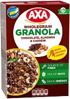 AXA wholegrain granola, chocolate, almonds and cashew, 375 g