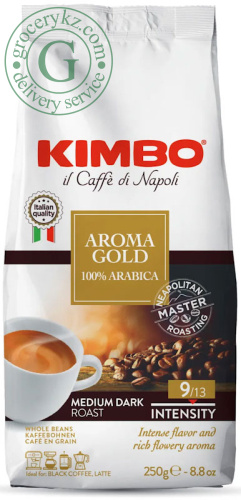Kimbo coffee beans, aroma gold, 250 g
