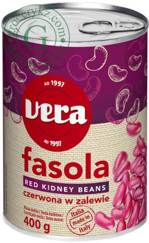 Vera canned red kidney beans, 400 g