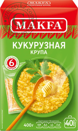 Makfa corn grits in bags, 6 bags, 400 g