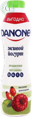 Danone drinking yogurt, raspberry and rosehip, 670 g