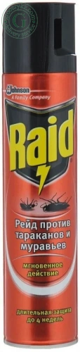 Raid aerosol against cockroaches and ants, 300 ml