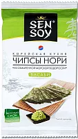 Sen Soy seaweed chips, wasabi, 4.5 g