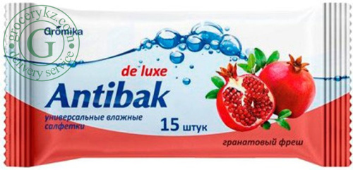 Antibak universal wet wipes, pomegranate fresh (15 in 1)