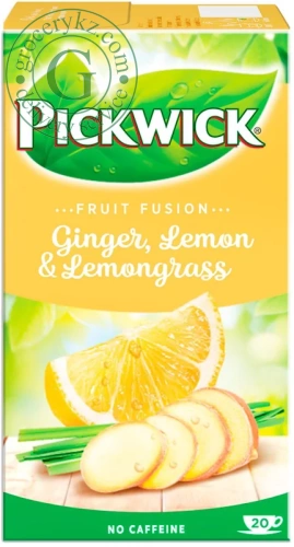Pickwick herbal tea, ginger, lemon and lemongrass, 20 bags
