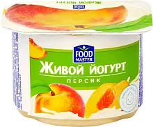 Foodmaster live yogurt, peach, 110 g