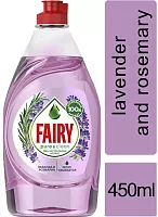 Fairy Pure and Clean dish washing liquid dish soap, lavender and rosemary, 450 ml