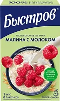 Nestle Bystrov instant oatmeal, raspberry and milk, 6 packs, 240 g