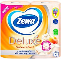 Zewa Deluxe toilet paper, cashmere peach, (4 in 1)