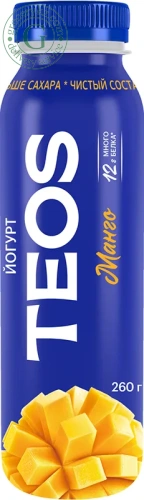 TEOS drinking yogurt, mango, 1.8%, 260 g
