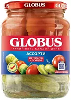 Globus pickled tomatoes and cucumbers, 720 ml