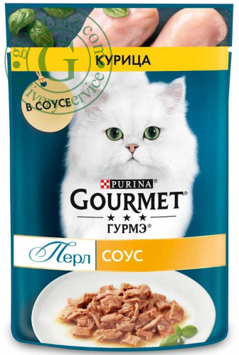 Purina Gourmet wet cat food, chicken in sauce, 75 g