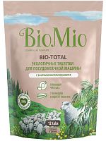 BioMio Bio-Total dishwasher tablets, eucalyptus essential oil, 12 tablets