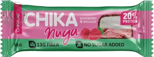 Chikanuga protein bar, raspberry and nougat, 50 g