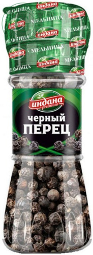 Indana black peppercorns, mill, 38 g