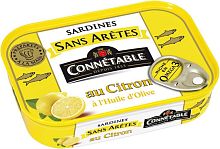 Connetable sardine in olive oil with lemon, 140 g