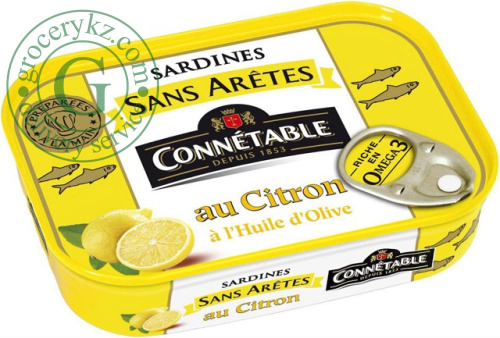 Connetable sardine in olive oil with lemon, 140 g