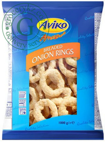 Aviko breaded onion rings, frozen, 1000 g