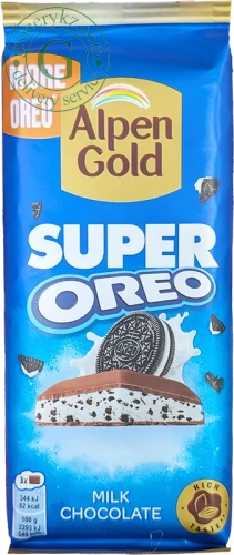 Alpen Gold Super Oreo milk chocolate, 120 g
