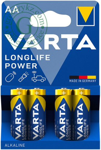 Varta Longlife Power AA batteries, 4 pc