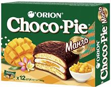 Orion Choco-Pie cake (12 in 1), mango, 360 g