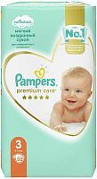 Pampers premium care diapers, size 3, 52 count