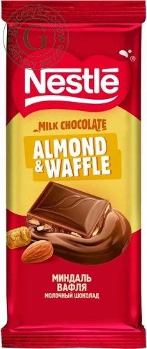 Nestle milk chocolate, peanuts and waffle, 75 g