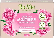 BioMio vegan soap bar, peony and palmarosa, 90 g