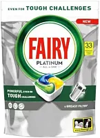 Fairy Platinum dishwasher tablets lemon, 33 tablets