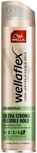 Wella Wellaflex hairspray, ultra strong hold, 250 ml