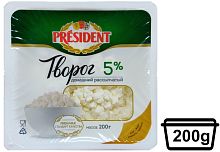 President cottage cheese, crumbly, 5%, 200 g