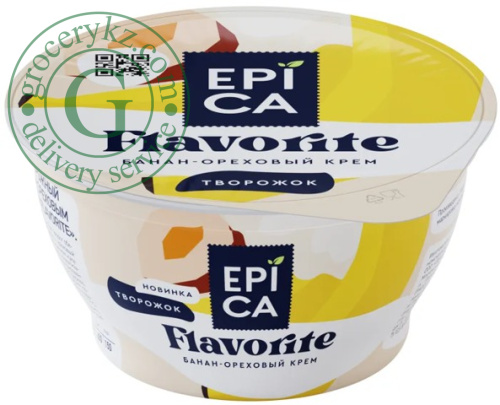 Epica Flavorite curd yogurt, banana and nuts, 130 g