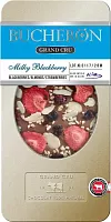 Bucheron Grand Cru milk chocolate bar, blackberries, almonds and strawberries, 100 g