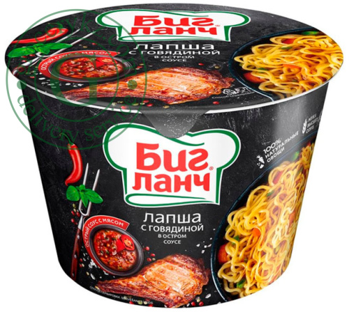 Big Lunch beef noodles in hot sauce, 90 g Big Lunch beef noodles in hot sauce, 90 g