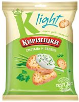 Kirieshki Light croutons, sour cream and herbs, 80 g