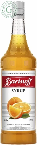 Barinoff beverage syrup, orange, 1 l