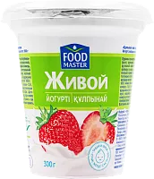 Foodmaster live yogurt, strawberry, 300 g