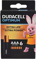 Duracell Optimum AAA batteries, 6 pc