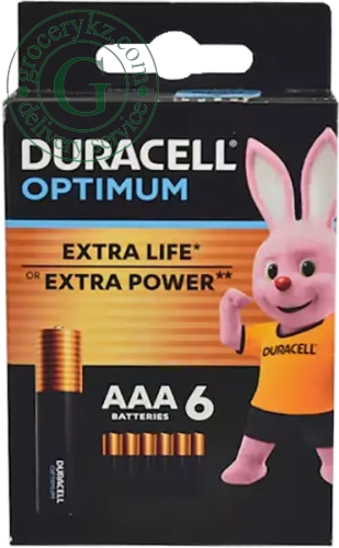 Duracell Optimum AAA batteries, 6 pc