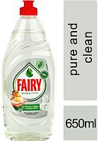 Fairy Pure and Clean dish washing liquid dish soap, 650 ml