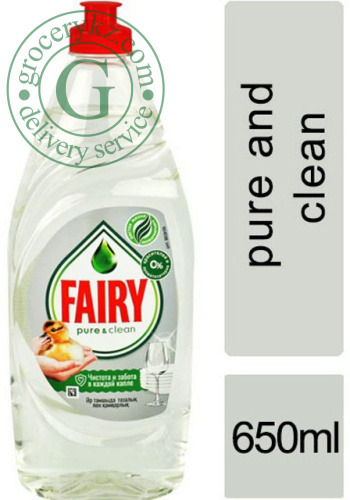Fairy Pure and Clean dish washing liquid dish soap, 650 ml