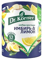Dr. Korner corn-rice crispbread, ginger and lemon, 90 g