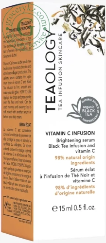 Teaology face serum infixed with black tea and vitamin C, 15 ml