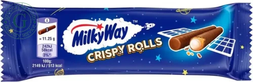 MilkyWay Crispy Rolls chocolate bar, 22.5 g MilkyWay Crispy Rolls chocolate bar, 22.5 g