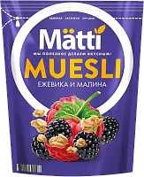 Matti muesli, blackberry and raspberry, 250 g