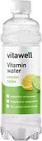 Vitawell lightly sparkling vitamin water, lemon and lime, 500 ml