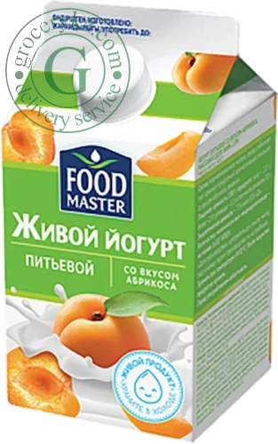 Foodmaster drinking live yogurt, peach, 450 g