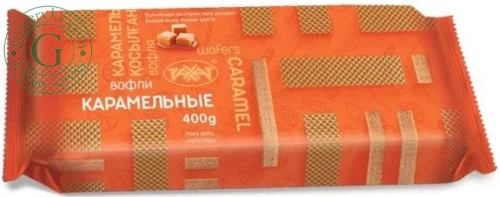 Rakhat wafers, caramel, 400 g